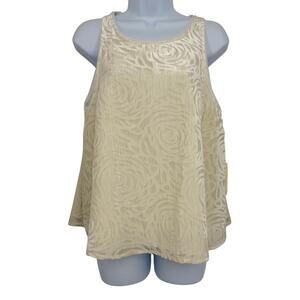 A New Day Women’s Velvet Floral Sleeveless Blouse, M, NWT